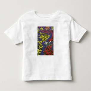 Patroon van tulpen en druifhyacint bloemen, 2 kinder shirts