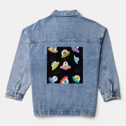 PATROON VAN UFO-SCHEPEN DENIM JACKET (Achterkant)