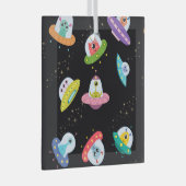 PATROON VAN UFO-SCHEPEN GLAS ORNAMENT (Voorkant Rechts)