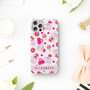 Patroon Van Uilen, Moppige Uilen, Roze Uilen, Je N iPhone 16 Hoesje
