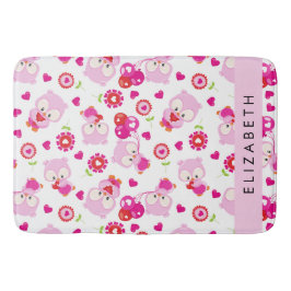 Patroon van uilen, schattige uilen, roze uilen, Jo Badmat