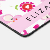 Patroon van uilen, schattige uilen, roze uilen, Jo Bureaumat (Hoek)