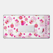 Patroon van uilen, schattige uilen, roze uilen, Jo Bureaumat (Keyboard & Muis)