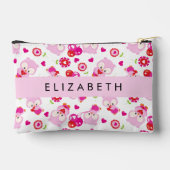 Patroon van uilen, schattige uilen, roze uilen, Jo Etui (Achterkant)