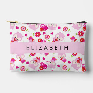 Patroon van uilen, schattige uilen, roze uilen, Jo Etui