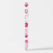 Patroon van uilen, schattige uilen, roze uilen, Jo iPhone Hoesje (Linkerkant)