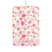 Patroon van uilen, schattige uilen, roze uilen, Jo Luchtverfrisser (Voorkant)