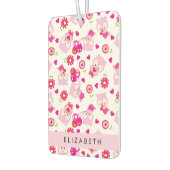 Patroon van uilen, schattige uilen, roze uilen, Jo Luchtverfrisser (Links)