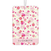 Patroon van uilen, schattige uilen, roze uilen, Jo Luchtverfrisser (Achterkant)