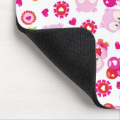 Patroon van uilen, schattige uilen, roze uilen, Jo Muismat (Hoek)