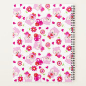 Patroon van uilen, schattige uilen, roze uilen, Jo Planner (Achterkant)