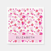 Patroon van uilen, schattige uilen, roze uilen, Jo Servet (Voorkant)