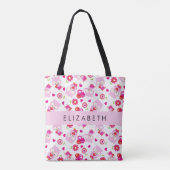 Patroon van uilen, schattige uilen, roze uilen, Jo Tote Bag (Achterkant)