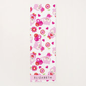 Patroon van uilen, schattige uilen, roze uilen, Jo Yogamat (Achterkant)