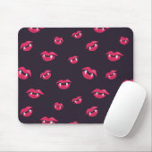 Patroon van vampierlips en -hoeken muismat (Met muis)