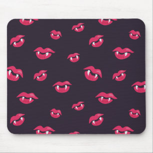 Patroon van vampierlips en -hoeken muismat