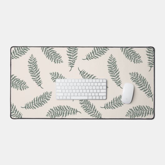 patroon van verstrooide varen bureaumat (Keyboard & Muis)