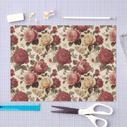 patroon van Victoriaans Rozen Tissuepapier (Craft)