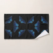 Patroon van vijf blauwe vlinders bad handdoek (Handdoek)