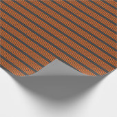 patroon van vijf strepen Oranje en houtskool Cadeaupapier (Hoek)