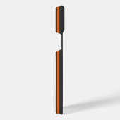 patroon van vijf strepen Oranje en houtskool iPhone Hoesje (Rechterkant)