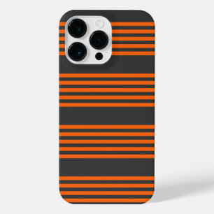 patroon van vijf strepen Oranje en houtskool iPhone 14 Pro Max Hoesje