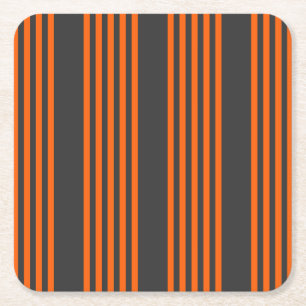 patroon van vijf strepen Oranje en houtskool Kartonnen Onderzetters