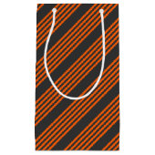 patroon van vijf strepen Oranje en houtskool Klein Cadeauzakje (Voorkant)