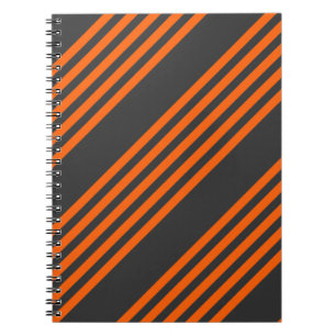 patroon van vijf strepen Oranje en houtskool Notitieboek