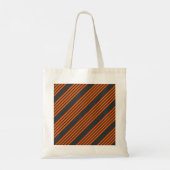 patroon van vijf strepen Oranje en houtskool Tote Bag (Achterkant)