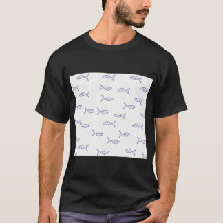 Patroon van vissen t-shirt