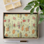 patroon van voedsel en drink tissuepapier (Geschenk)