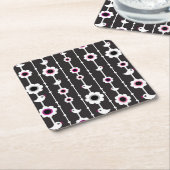 patroon van vogel en bloemen kartonnen onderzetters (Schuin)