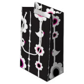 patroon van vogel en bloemen klein cadeauzakje (Achterkant Gekanteld)