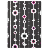 patroon van vogel en bloemen klembord (Achterkant)