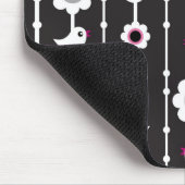 patroon van vogel en bloemen muismat (Hoek)