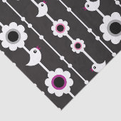 patroon van vogel en bloemen tissuepapier (Detail)