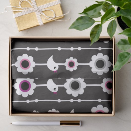 patroon van vogel en bloemen tissuepapier (Geschenk)