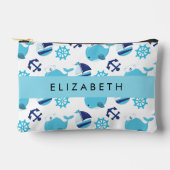 Patroon van walvissen, blauwe walvissen, Jouw naam Etui (Voorkant)
