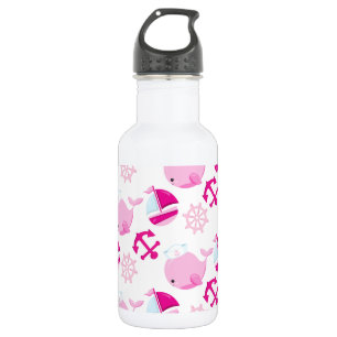 Patroon van Walvissen, Moppige Walvissen, Roze Wal Waterfles