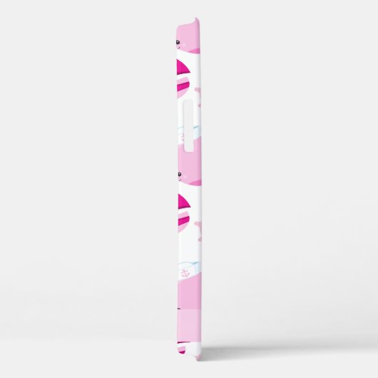Patroon van walvissen, roze walvissen, Jouw naam Case-Mate iPhone Case (Achterkant / Rechts)