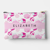 Patroon van walvissen, roze walvissen, Jouw naam Etui (Achterkant)