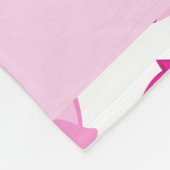 Patroon van walvissen, roze walvissen, Jouw naam Fleece Deken (Hoek)