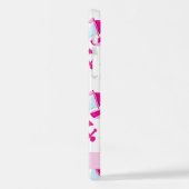 Patroon van walvissen, roze walvissen, Jouw naam iPhone Hoesje (Linkerkant)