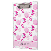 Patroon van walvissen, roze walvissen, Jouw naam Klembord (Links)