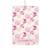 Patroon van walvissen, roze walvissen, Jouw naam Luchtverfrisser (Voorkant)