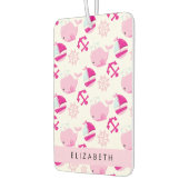 Patroon van walvissen, roze walvissen, Jouw naam Luchtverfrisser (Links)