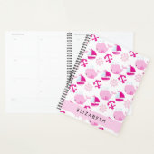 Patroon van walvissen, roze walvissen, Jouw naam Planner (Display)