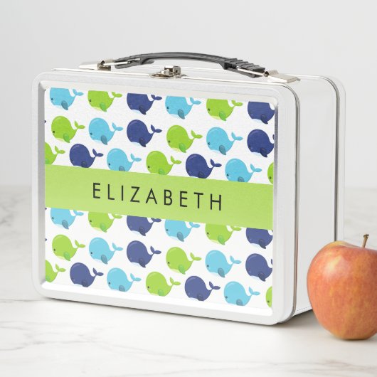 Patroon van walvissen, schattige walvissen, Jouw n (In situ)