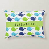 Patroon van walvissen, schattige walvissen, Jouw n Accent Kussen (Voorkant)